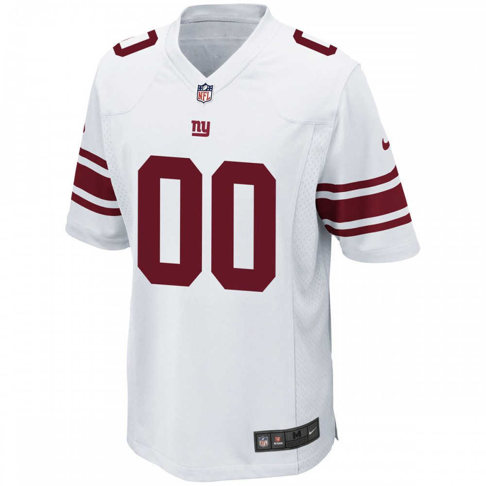 New York Giants Nike Custom Game Jersey - White-GridironStore